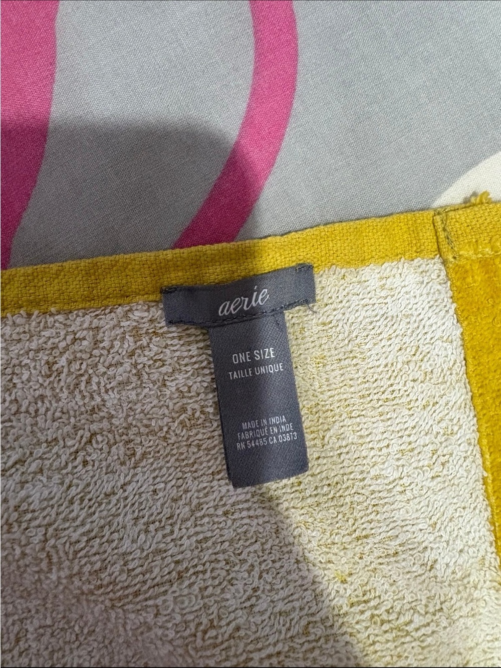 Aerie Yellow Beach Towel - Picture 3 of 4